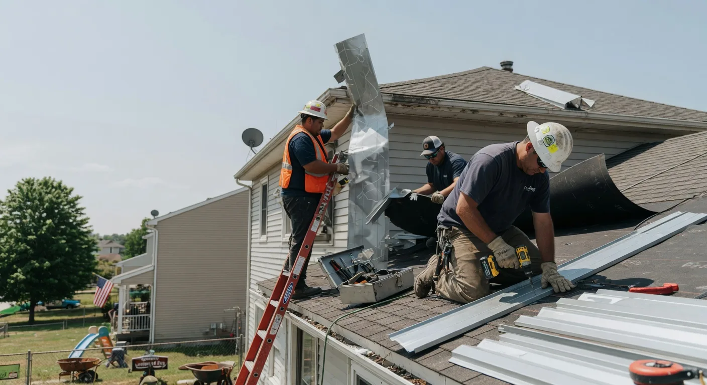 Storm Damage Metal Roof Repair in Cressona, PA